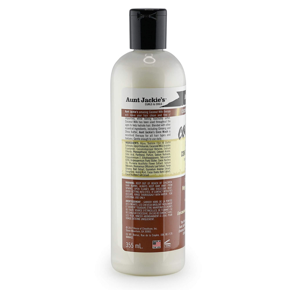 Aunt Jackie's Coco Wash hair texture close-up reveals soft, manageable strands
