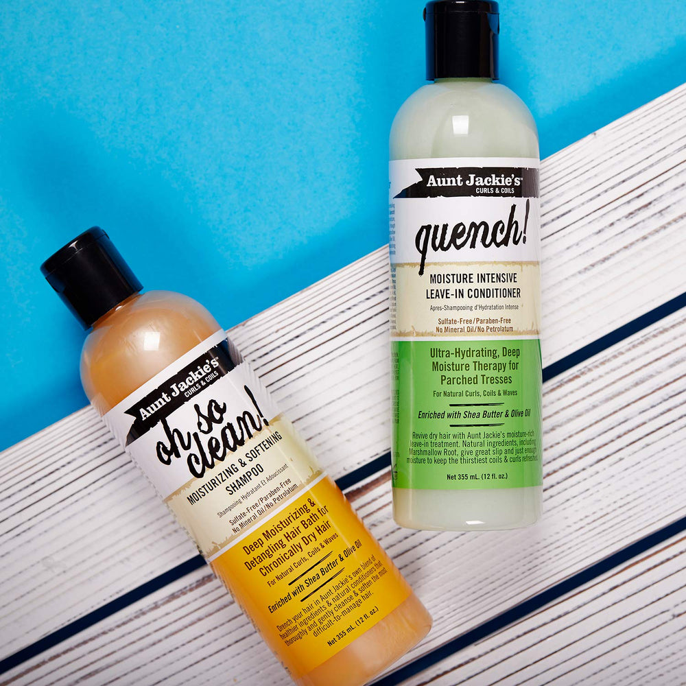 Aunt Jackie's Quench Leave-In offers a light, non-greasy feel.