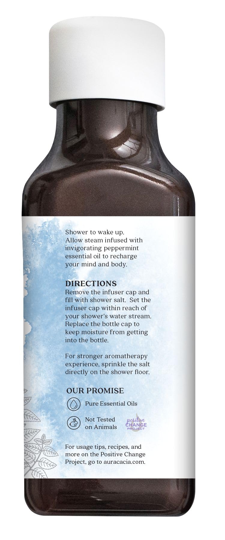 Aura Cacia Peppermint Shower Salts in-shower-stream enhances aroma for spa-like daily routine