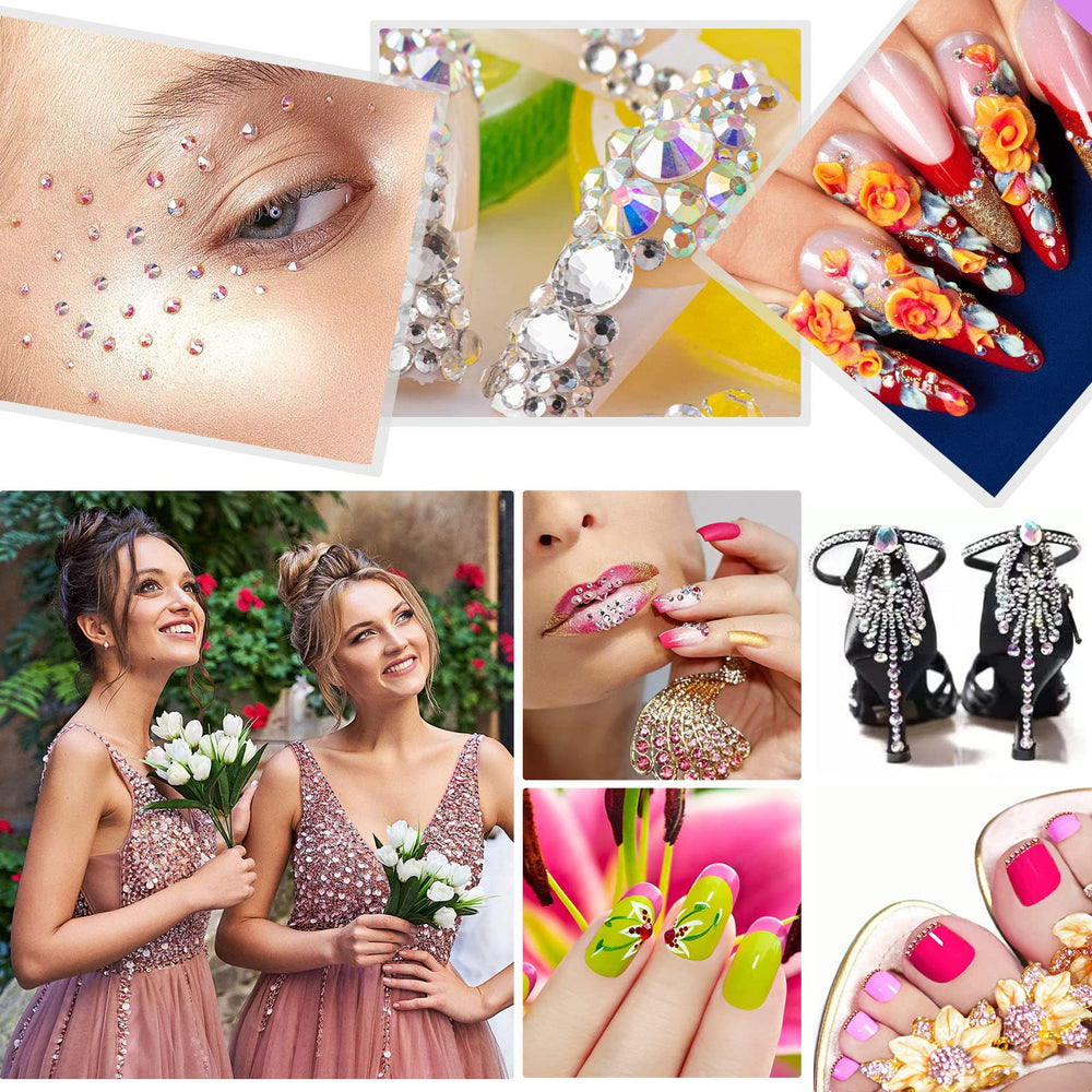 AUREHEN tweezers and picker pen for precise rhinestone placement.