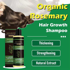 Rich lather forms during application of Kerarose Rosemary Shampoo.