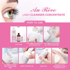 AuReve Hyaluronic-acid enriched cleanser for hydrated skin around lashes during cleansing