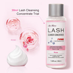 AuReve Lash Shampoo Concentrate-180ml output showing extended cleansing capacity for salons