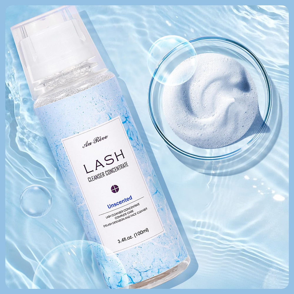 AuReve lash shampoo suitable for both salon and home use