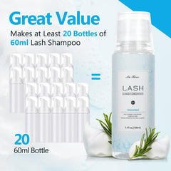 AuReve lash shampoo lather close-up ready for cleansing