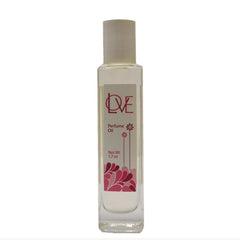 Auric Blends Love Perfume Oil in a 1.7 oz bottle, long-lasting warm-spicy fragrance.
