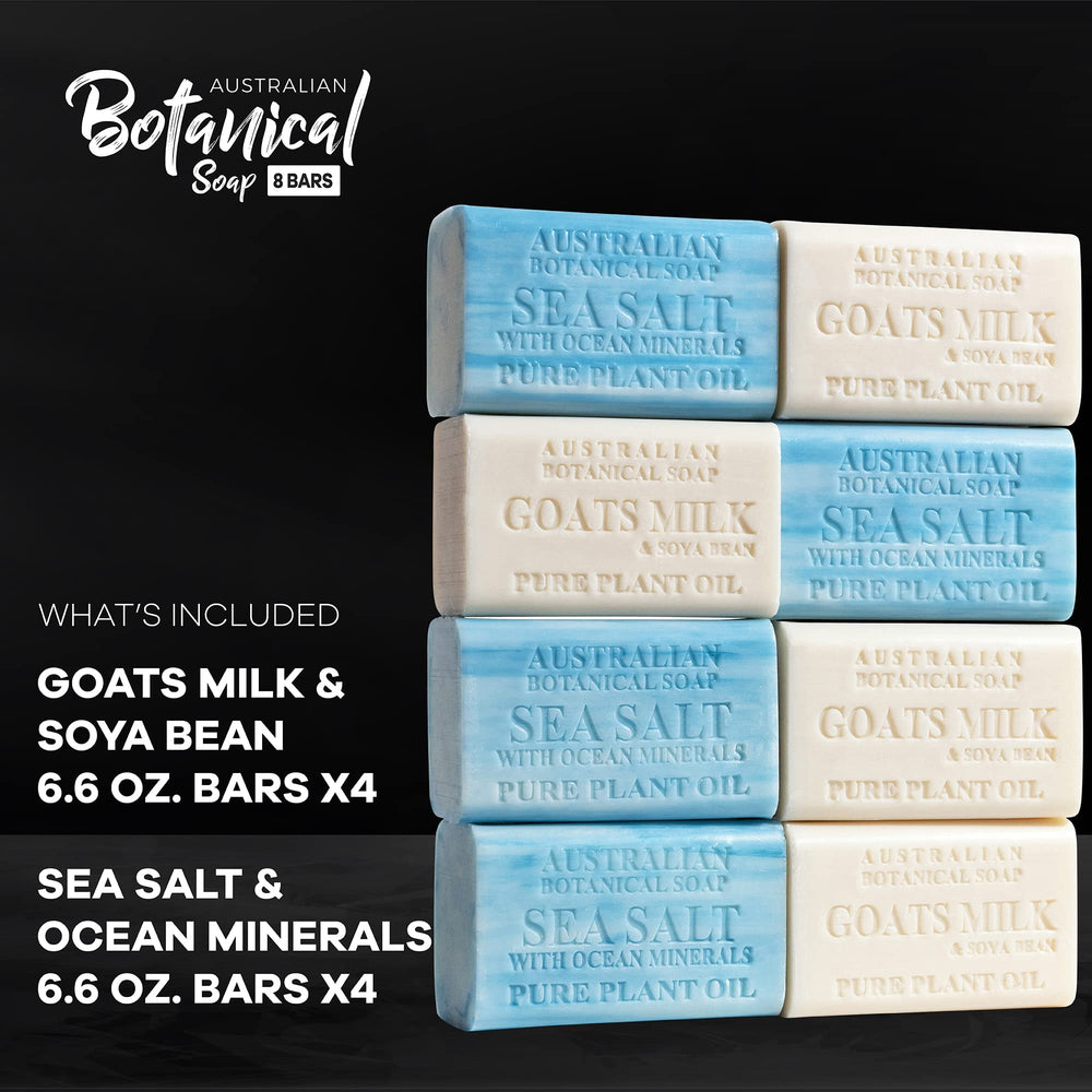 Australian Botanical gift ready mens soap pack highlighting versatile body and beard use.