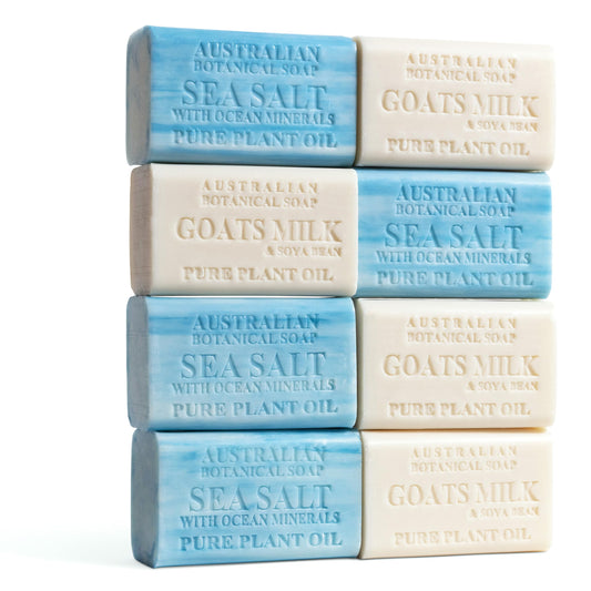Australian Botanical goats milk mens bar with creamy cleansing for normal to dry skin.