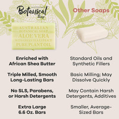 Australian Botanical Soap creamy lather close-up with rich texture.