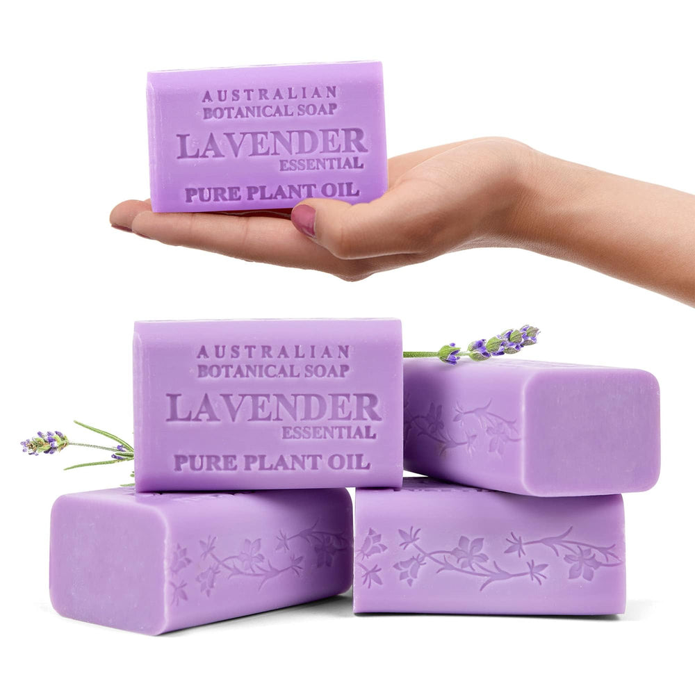 Australian Botanical Soap lavender bar with essential oil offers a gentle cleanse and soothing scent.