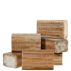 Australian Botanical Soap Sandalwood with Cocoa Butter front view for daily cleanse