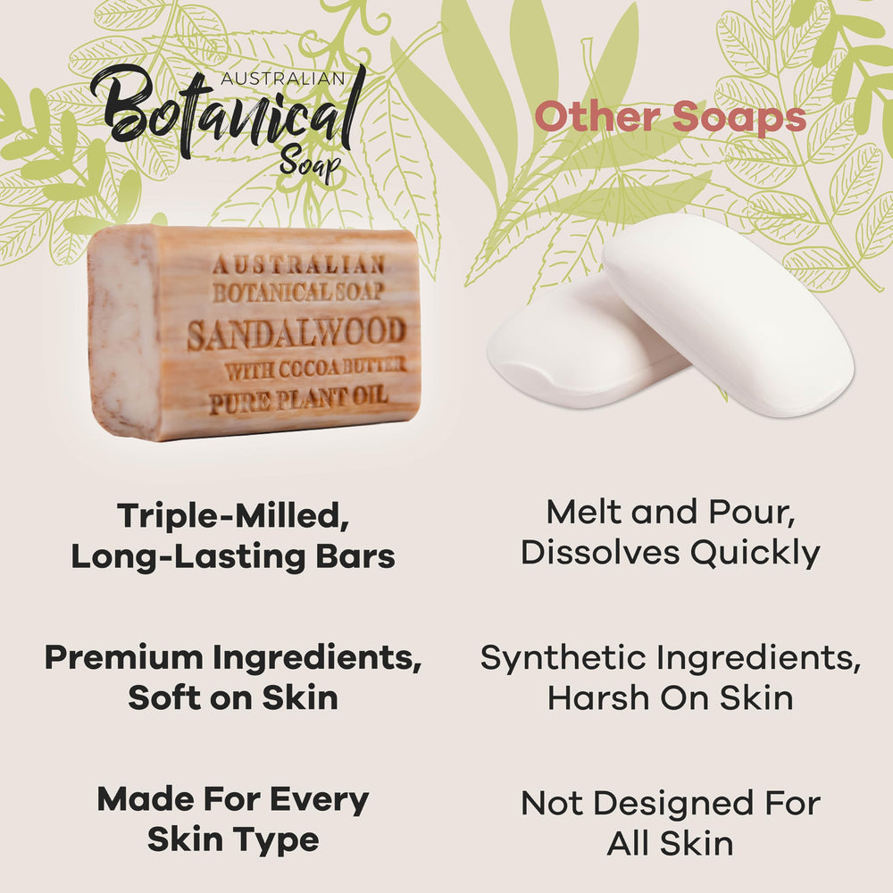 Australian Botanical Soap Sandalwood with Cocoa Butter shea butter ingredients