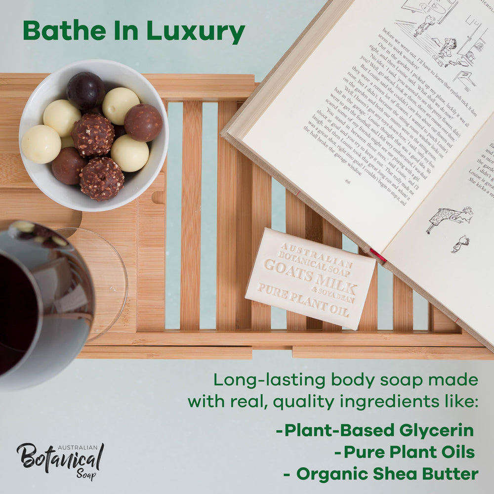 Australian Botanical Soap Sandalwood bar with cocoa butter for smooth, woodsy cleanse