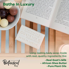Australian Botanical Soap Shea Butter detail emphasizes rich moisturization for skin