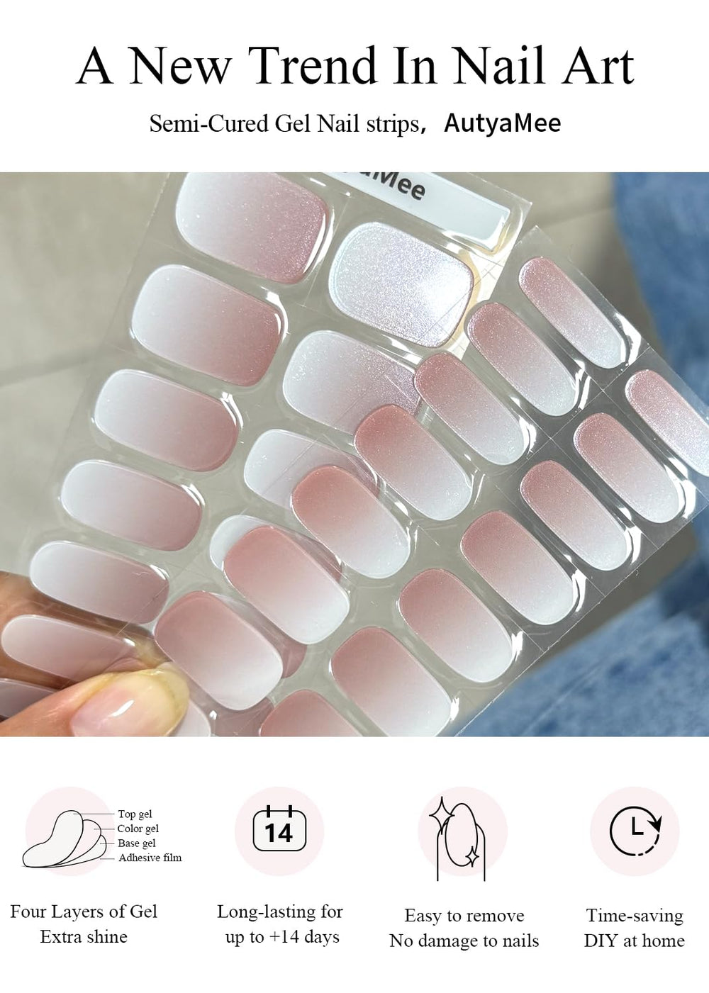 AutyaMee UV LED cure setup for salon-like nail finish