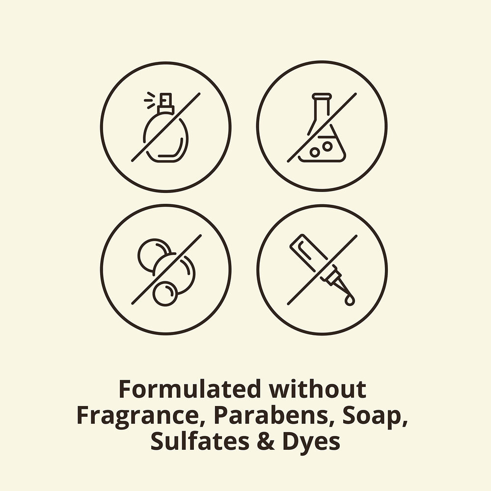 Biodegradable Aveeno formula supports gentle cleansing in daily skincare routines.