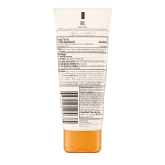 Aveeno sunscreen bottle highlighting paraben-free, dye-free formula