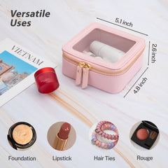 Aveniee clear makeup bag with zipper detail and smooth hardware for lasting use.