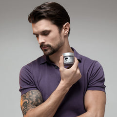 Textured styling with Avenue Man Clay Pomade offering flexible hold.