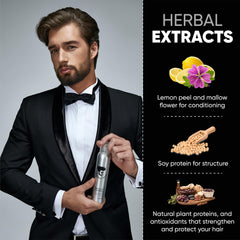 Avenue Man Texture Spray demonstrates long-lasting hold for textured hairstyles.