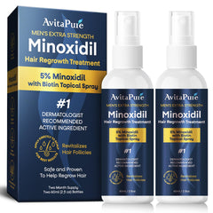 AVITAPURE 5% Minoxidil bottle pour for easy application