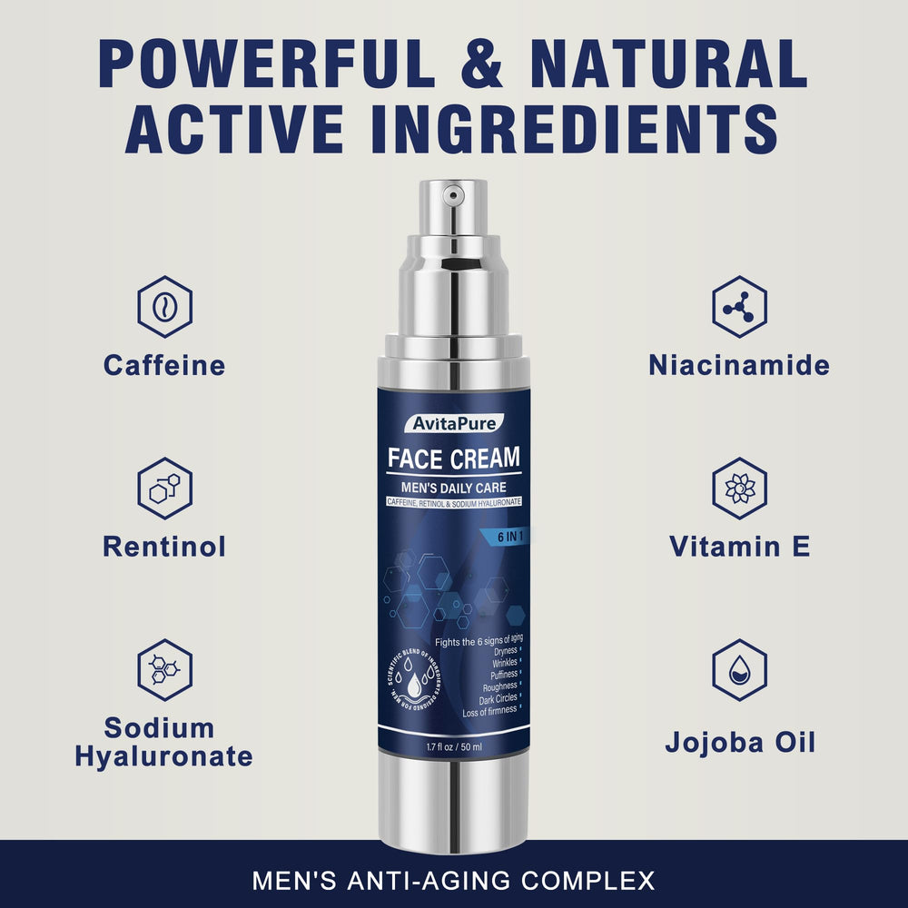 AVITAPURE retinol caffeine formula highlighting active ingredients
