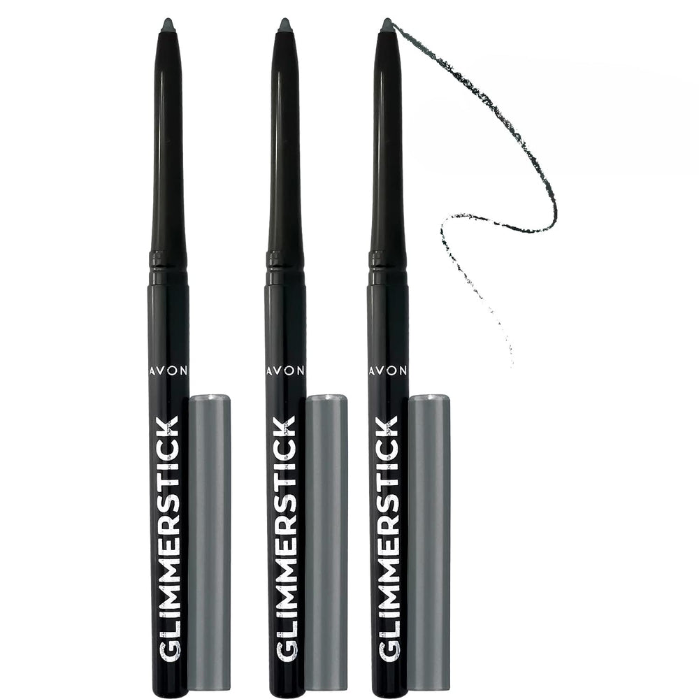 Avon Glimmerstick Gray eyeliner three-pack for versatile daily looks.