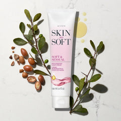 AVON Skin So Soft four-pack fragrance swatch showing soft, inviting scent.