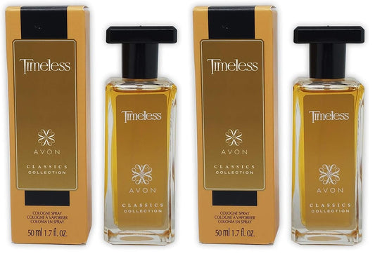 AVON Timeless bottle with gold cap showcasing luxury for daily wear