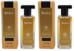 AVON Timeless bottle with gold cap showcasing luxury for daily wear