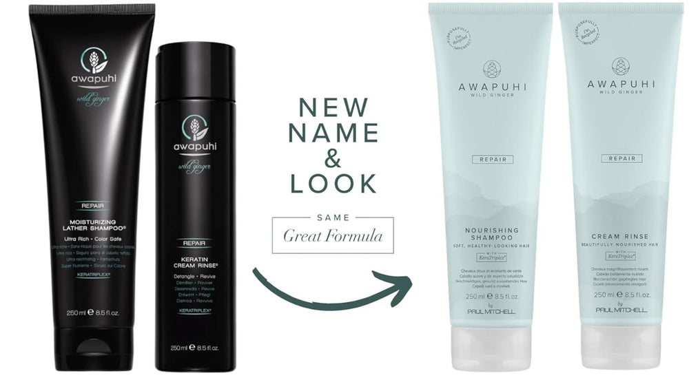Awapuhi Wild Ginger Keratin Cream Rinse bottle—detangles and strengthens with KeraTriplex for healthier-looking strands.