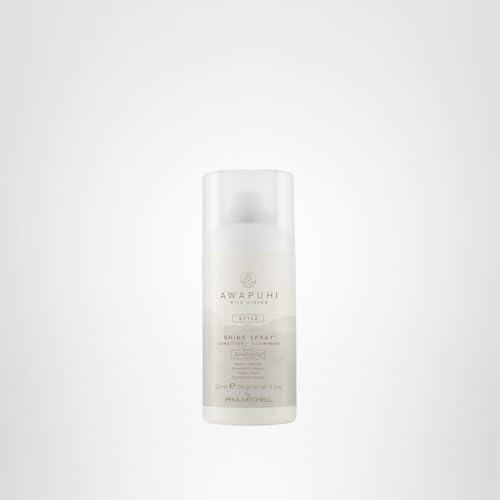 Awapuhi Wild Ginger Shine Spray packaging close-up showing recycled content.