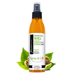 Awesome wig leave-in conditioner spray bottle provides detangling and added shine.