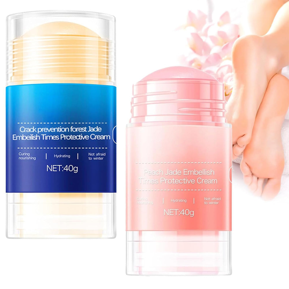 Awjsde crack feet prevention stick applicator demonstrates easy roll-on use for on-the-go relief