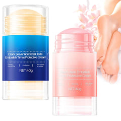 Awjsde crack feet prevention stick applicator demonstrates easy roll-on use for on-the-go relief