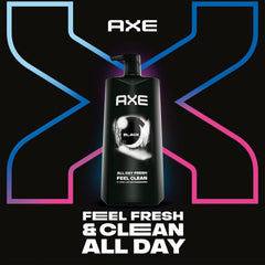 AXE Black packaging closeup highlighting recycled plastic bottles