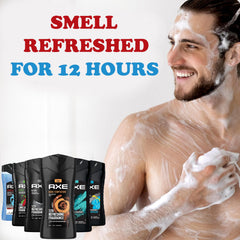 AXE Black scent 3-in-1 bottle blends clean feel with easy grooming.