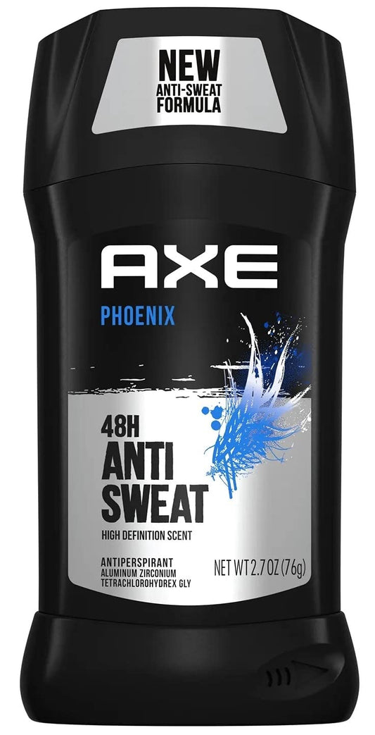 AXE Dry Phoenix anti-perspirant stick being applied for all-day freshness