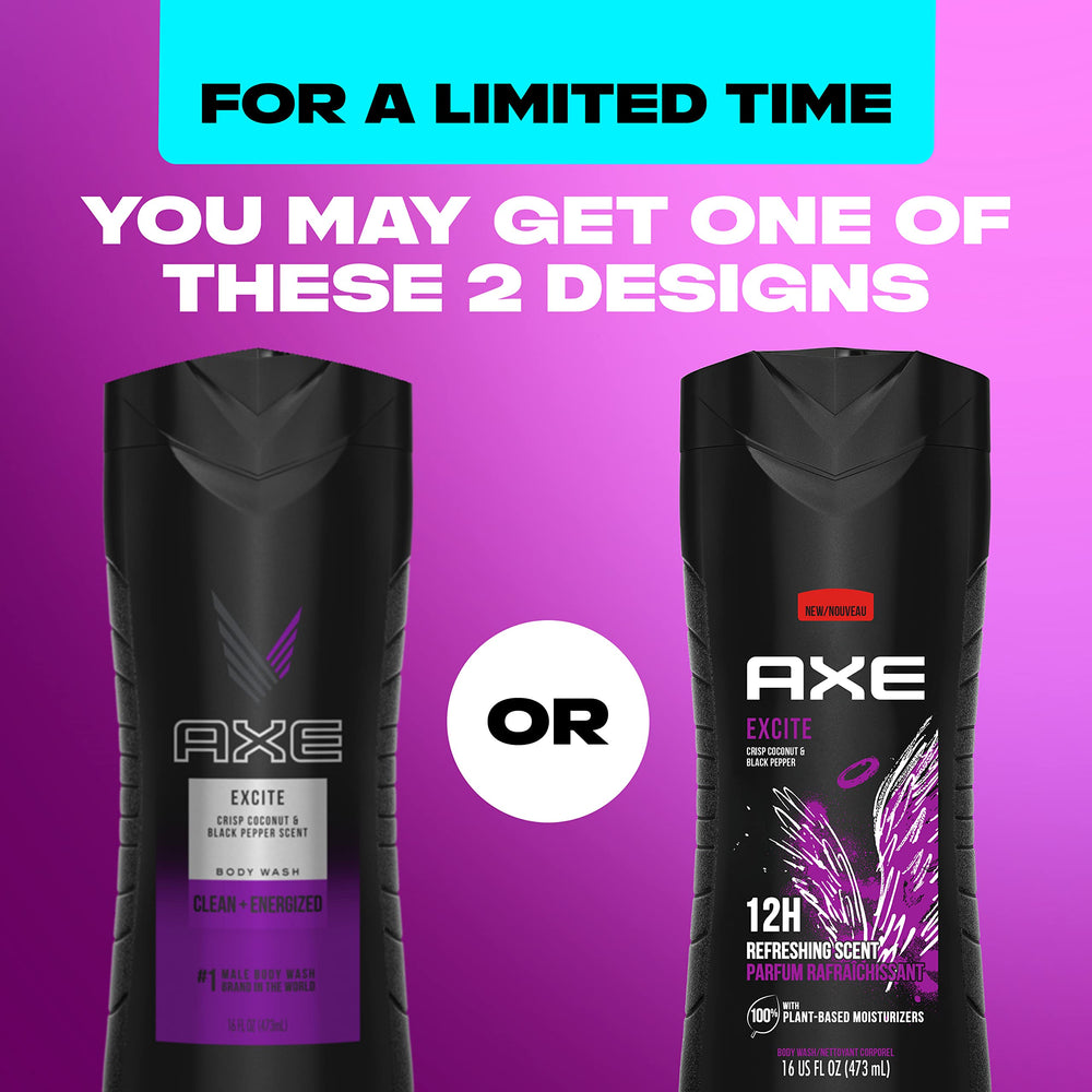 AXE Excite fragrance close-up captures notes of coconut and pepper for a bold scent.