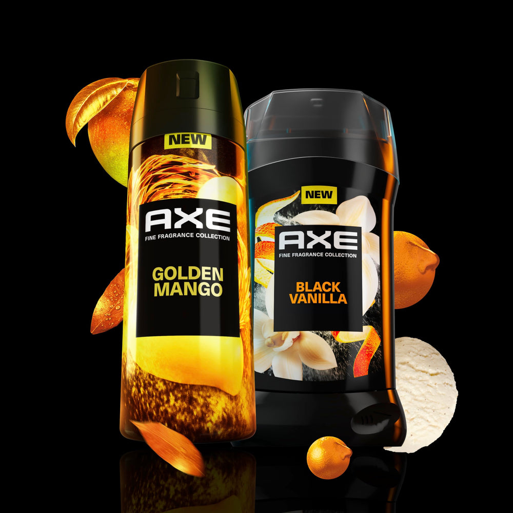 AXE deodorant can emphasizes aluminum-free formula and skin-friendly design.