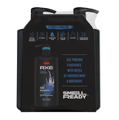 Two-pack AXE Phoenix bottles offer extended grooming convenience.