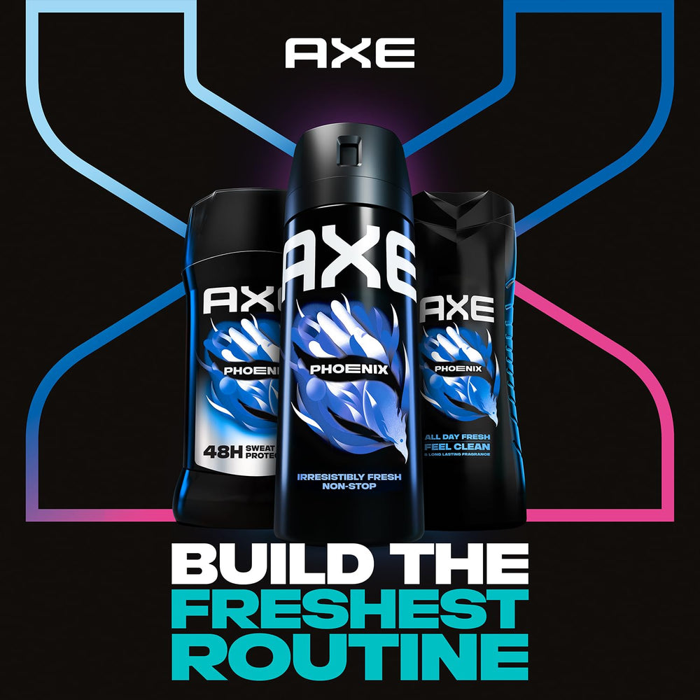 AXE Phoenix packaging and product lineup for reference at checkout.
