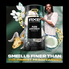 AXE Pure Coconut deodorant stick packaging highlights 48H odor protection.