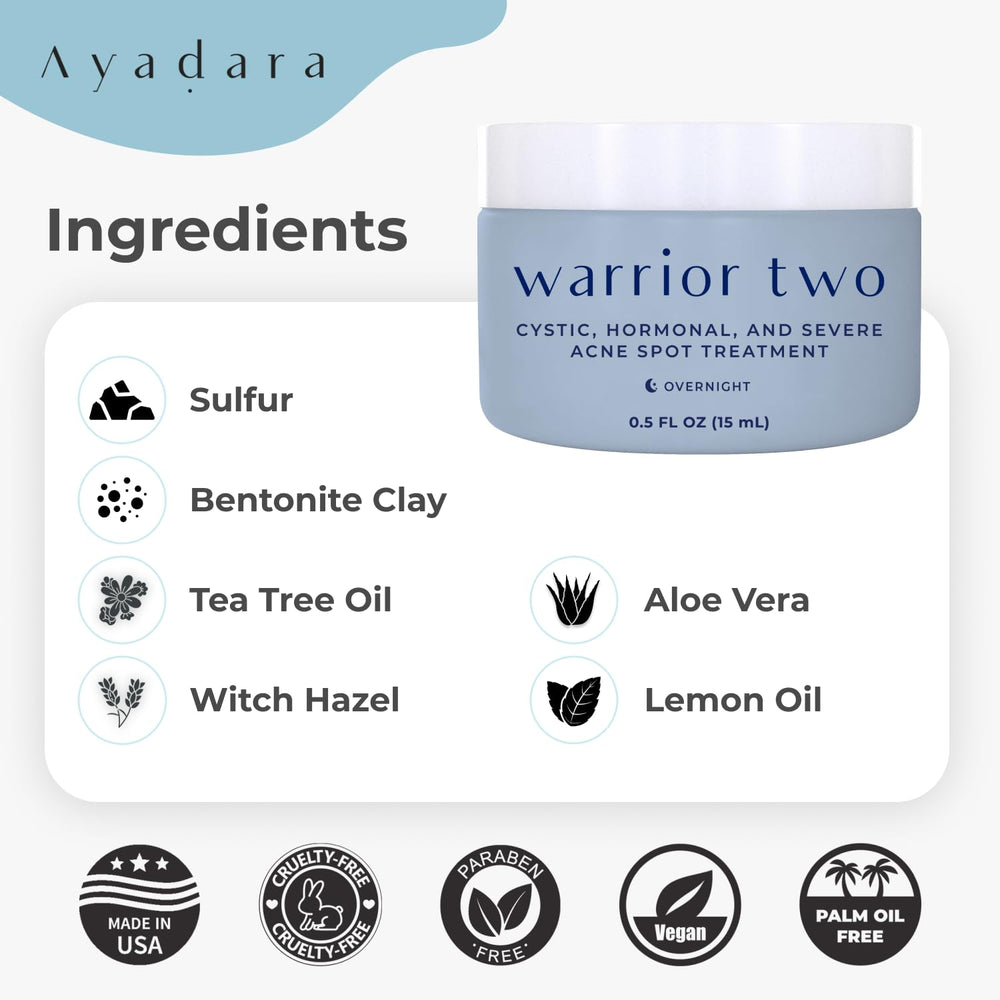 AYADARA formula with witch hazel, lemon oil, bentonite clay benefits skin balance