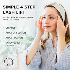 AYASAL lash lift application process guides step-by-step routine for at-home lamination