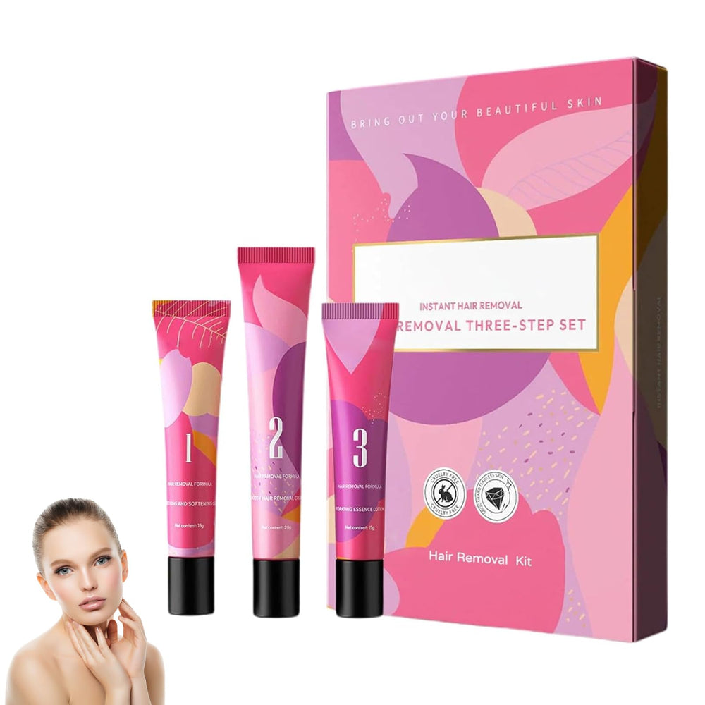 Ayland Hair Remover Cream for Face packaging view shows an all-in-one kit for at-home use