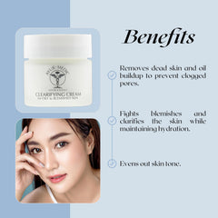 Ayur Medic Clearifying Cream texture close-up reveals a silky, easy-to-spread formula.