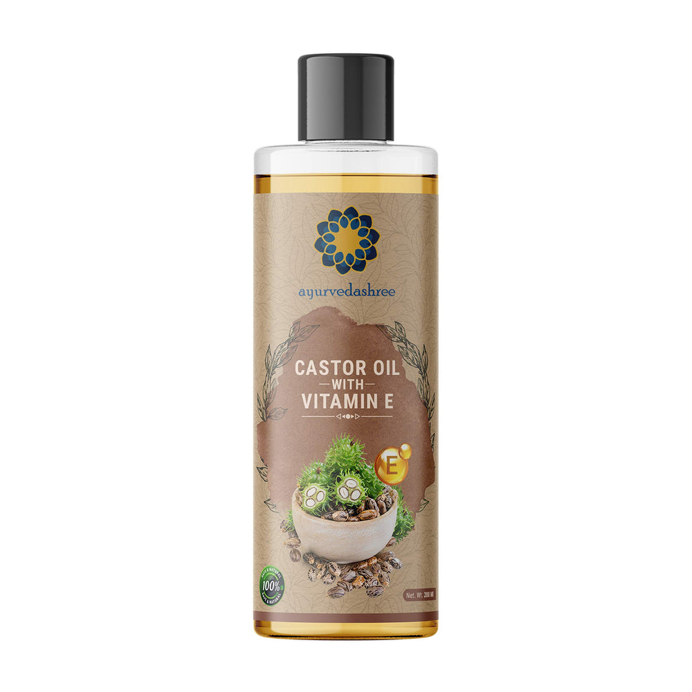AYURVEDASHREE cold-pressed castor oil bottle for moisturized hair
