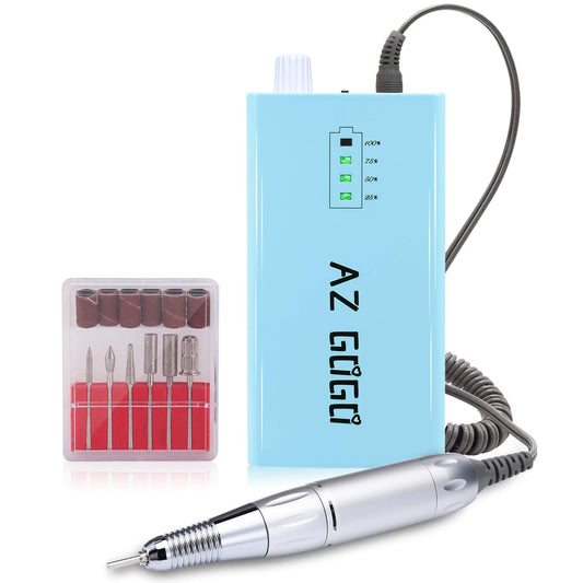 AZ GOGO 30,000 RPM nail drill blue for fast acrylic shaping.
