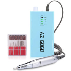 AZ GOGO 30,000 RPM nail drill blue for fast acrylic shaping.